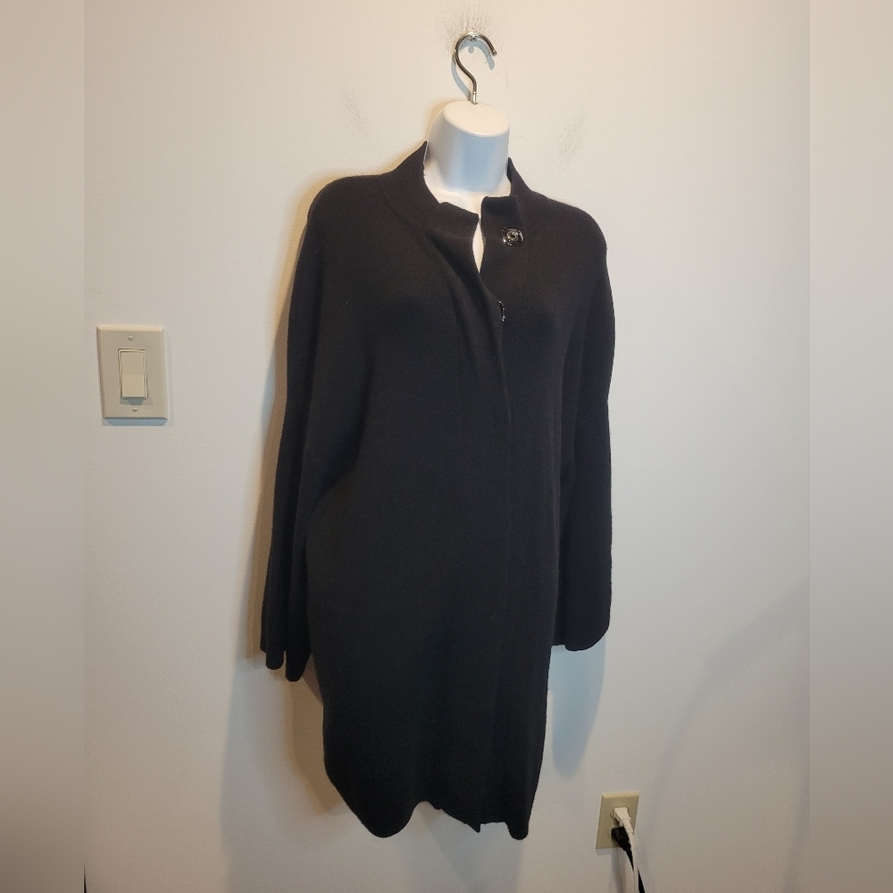 Thomas Wylde Size M Wool/cashmere Blend Black Snap Up Cardigan